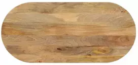 Stalviršis, 120x60x2,5cm, mango medienos masyvas, ovalo formos