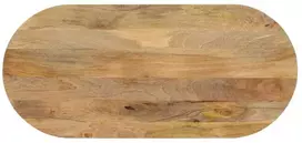 Stalviršis, 120x60x3,8cm, mango medienos masyvas, ovalo formos