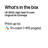 hp 301 - HP 303XL High Yield Tri-color Ink Cart. | T6N03AE#301 - 9 nuotrauka