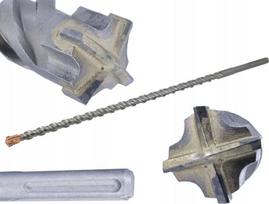 Betono grąžtas AWTools TCT AW43820, betonui/keramikai/granitui, sraigtinis, sds max, 16 mm x 74 cm