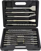 Grąžtų ir kaltų rinkinys AWTools AW42917, betonui/plytelės/akmeniui, sds plus, 5 mm x 26 cm