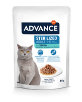 85g x 12vnt - Advance Wet Sterilized konservai su menke sterilizuotoms katėms, 12 x 85 g - 3 nuotrauka
