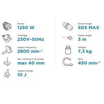 perforatorius - Perforatorius Graphite 58G874 - 3 nuotrauka