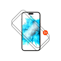 air iphone stikliukas - Ekrano apsauga Fixed Full Cover 2,5D TEMPERED Apple iPhone Air, 2vnt, juoda - 2 nuotrauka