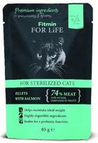 flaki maistas - Šlapias kačių maistas Fitmin For Life Sterilized, lašiša, 0.085 kg - 2 nuotrauka