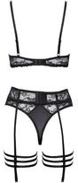 apatinis trikotazas moterims - Cottelli lingerie Bra Suspender Set 75B/S Seksuali liemenėlė - 3 nuotrauka