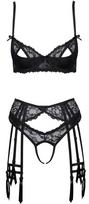 apatinis trikotazas moterims - Cottelli lingerie Bra Suspender Set 75B/S Seksuali liemenėlė - 4 nuotrauka