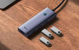 baseus hdmi - Baseus HDMI + 4xUSB3.0 + USB-C PD/USB-C 100W - 2 nuotrauka