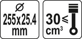 pjuklo diskas - Yato pjūklas diskinis trimeriui 255x25,4mm 40T (YT-85150) - 2 nuotrauka