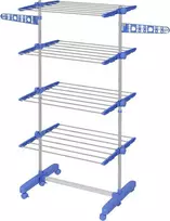HOMCOM drabužių džiovyklė su ratukais, mėlyna (Blue)