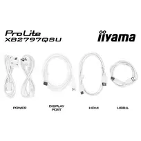 2560x1440 monitorius - iiyama ProLite XB2797QSU-W1 27", IPS, QHD, baltas (white) - 3 nuotrauka