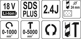 perforatorius - YATO YT-82772 | SDS PLUS  - 2 nuotrauka