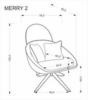 fotelis - Fotelis Leisure Furniture Merry 2, kapučino (Cappuccino) - 2 nuotrauka