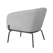 pilkas fotelis - Fotelis Home4you Micky, šviesiai pilka, 77 cm x 74 cm x 72.5 cm - 4 nuotrauka