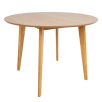 valgomojo komplektas su apvaliu stalu - Valgomojo komplektas Home4you Roxby, ąžuolo (Oak) su 4 kėdėmis - 7 nuotrauka