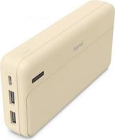 Hama Power Pack Pocket 20, 20000 mAh, 2x USB-A, smėlio