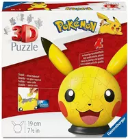 Ravensburger 3D Puzzleball Pokémon Pikachu su ausytėmis, 54 det.
