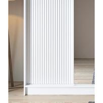 stumdomos durys senukai - Spinta Biancco III, balta, 180 cm x 220 cm x 60 cm, su veidrodžiu - 4 nuotrauka