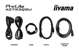 2560x1440 monitorius - iiyama ProLite X2793QSU-B1 27", IPS, QHD, 1ms, USB hub, speakers - 3 nuotrauka