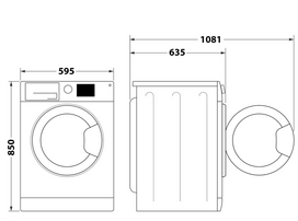 skalbimo masinos 10 kg - Whirlpool FFD 10489 BCV EE - 3 nuotrauka