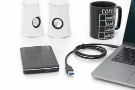 usb 3.2 type c - Digitus AK-300146-010-S USB-C į USB-A kabelis 1m Juodas (Black) - 2 nuotrauka