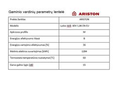 elektrinis vandens sildytuvas - Ariston Lydos Wi-Fi 80, 80 l - 3 nuotrauka