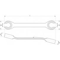 raktas vamzdeliams - Yato YT-0138 Flare Nut Wrench 15x17mm - 2 nuotrauka