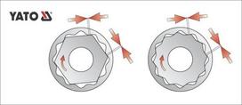raktu rinkinys - Yato Bihexagonal Socket 1/2" 30mm - 2 nuotrauka