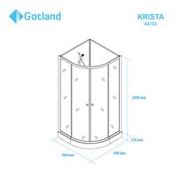 duso kabina 90x90 - Gotland KRISTA (SW909) 90x90x200 - 2 nuotrauka