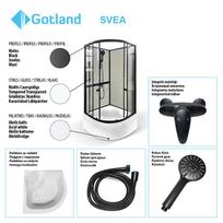 duso kabina ketursiene 90 90 - Gotland SVEA (SW909h90X90) 90x90x200 - 2 nuotrauka