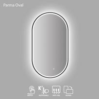 veidrodis su led apsvietimu - Veidrodis Vento Parma, su apšvietimu, kabinamas, 50 cm x 90 cm, Juodas (Black) - 3 nuotrauka