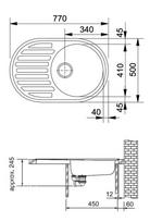 granito plautuves franke - Franke Ronda, ROG 611, užkemšamas ventilis, rusvai gelsvas - 2 nuotrauka