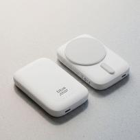 magsafe 5000 - Blue Star Slim DG-P8, 5000mAh, 15W, MagSafe, baltas - 5 nuotrauka