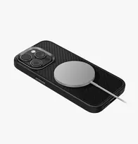 iphone 15 pro max phone case - UNIQ "Keva Magclick Charging iPhone 15 Pro Max" Carbon Black - 2 nuotrauka