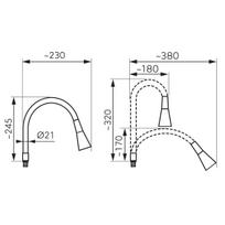 smelio kriaukle - Ferro Elastico II, snapas, smėlio (Sand) - 2 nuotrauka