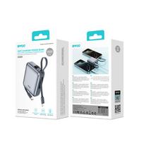 10000 power bank - BWOO P74, 10000mAh, 22.5W, silver - 2 nuotrauka