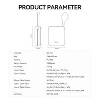 10000 power bank - BWOO P74, 10000mAh, 22.5W, silver - 3 nuotrauka