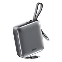 10000 power bank - BWOO P74, 10000mAh, 22.5W, silver - 5 nuotrauka