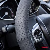 naturalios odos vairo - Amio Automobilio vairo užvalkalas 39-41 cm, natūrali oda, SWC-50-L - 3 nuotrauka