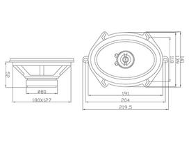 garsiakalbiai motociklui - BLOW WH-5703, 180W, 5x7" FORD - 2 nuotrauka