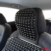 automobilio kilimeliai - AMiO AMI-03650 sėdynės kilimėlis su karoliukais ir nugaros atrama Juodas (Black) - 2 nuotrauka