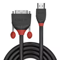 hdmi kabelis 10m - Lindy HDMI an DVI-D Single Link Kabelis Juodas Line 10m - 2 nuotrauka
