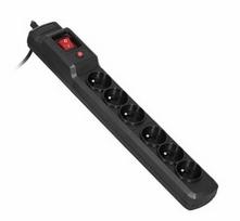 buitinis elektros ilgintuvas - Activejet Power Strip With Cord 6GN 5m Black - 1 nuotrauka