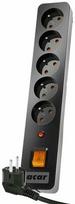Acar Surge Protector X5 5 Outlet Black 1.5m
