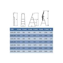 kopecios senukai - Elkop Aluminium Ladder ALW403 - 2 nuotrauka