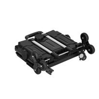 laiptu kopiklis - HOMCOM Sulankstomas pirkinių vežimėlis su laiptų kopikliu, 80 kg, juodas (Black) - 3 nuotrauka