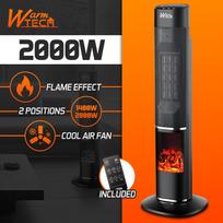 keraminiai sildytuvai - Warmtech WTCH2000TL-78, 2000W, su nuotoliniu pultu - 3 nuotrauka
