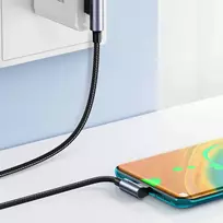 ugreen usb a to c laidas - USB-C to USB-A 2.0 Angled Cable UGREEN US176, 3A, 3m (Juodas) - 2 nuotrauka