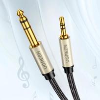 6.3mm trs - UGREEN AV127 3.5mm jack to TRS cable - 5m (grey) - 5 nuotrauka