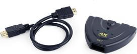 hdmi switch - Gembird Adapter HDMI / HDMI x 3 Black - 2 nuotrauka